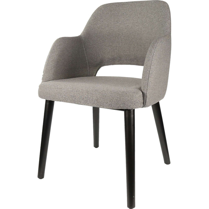Durafurn Sorbet Chair - Black Legs/Taupe Woven Fabric