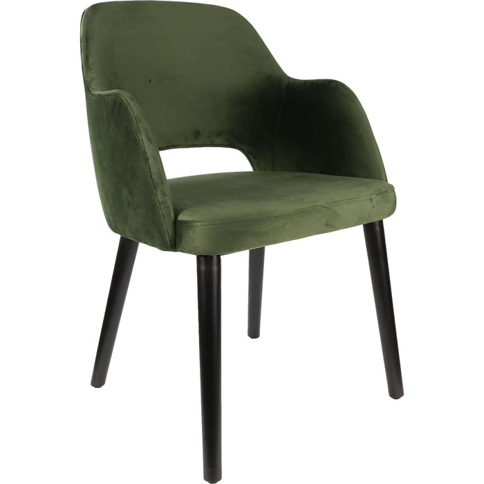 Durafurn Sorbet Chair - Black Legs/Avocado Velvet