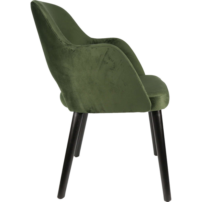 Durafurn Sorbet Chair - Black Legs/Avocado Velvet