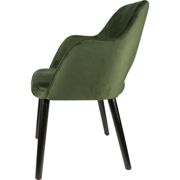 Durafurn Sorbet Chair - Black Legs/Avocado Velvet