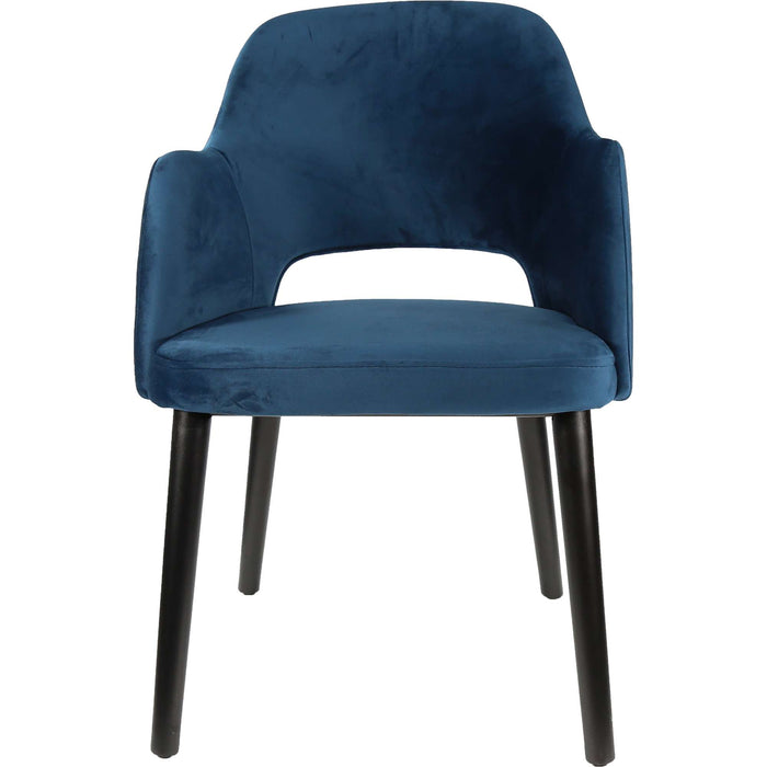 Durafurn Sorbet Chair - Black Legs/Denim Velvet