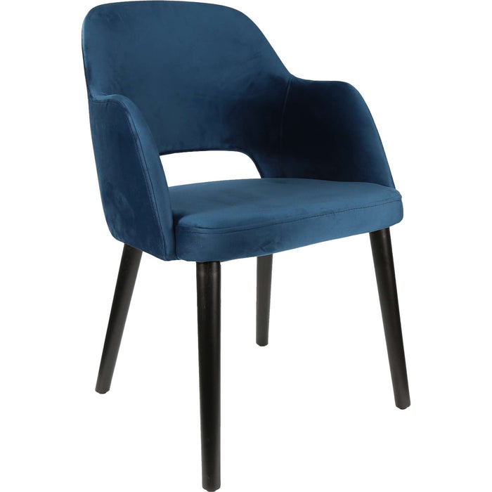 Durafurn Sorbet Chair - Black Legs/Denim Velvet