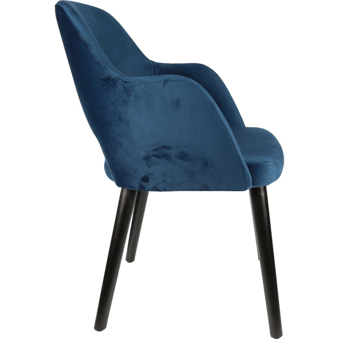 Durafurn Sorbet Chair - Black Legs/Denim Velvet