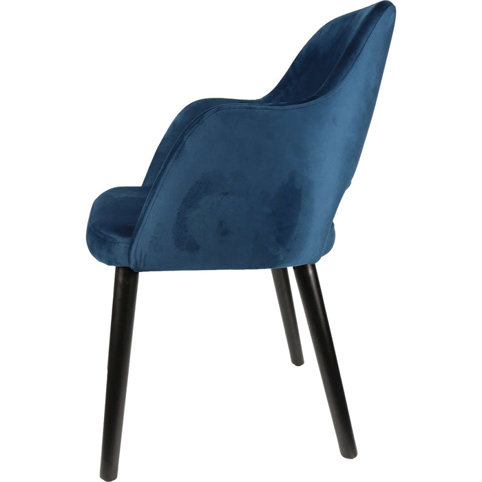 Durafurn Sorbet Chair - Black Legs/Denim Velvet