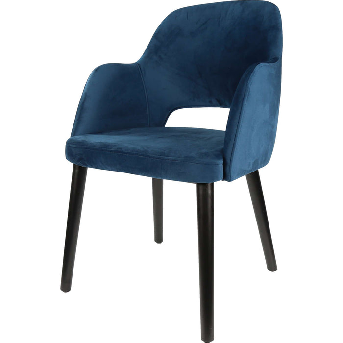 Durafurn Sorbet Chair - Black Legs/Denim Velvet