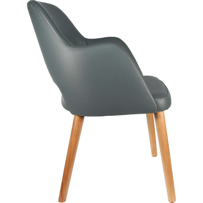 Durafurn Sorbet Chair - Trojan Oak Legs/Anthracite Vinyl