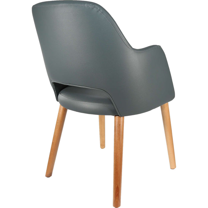 Durafurn Sorbet Chair - Trojan Oak Legs/Anthracite Vinyl