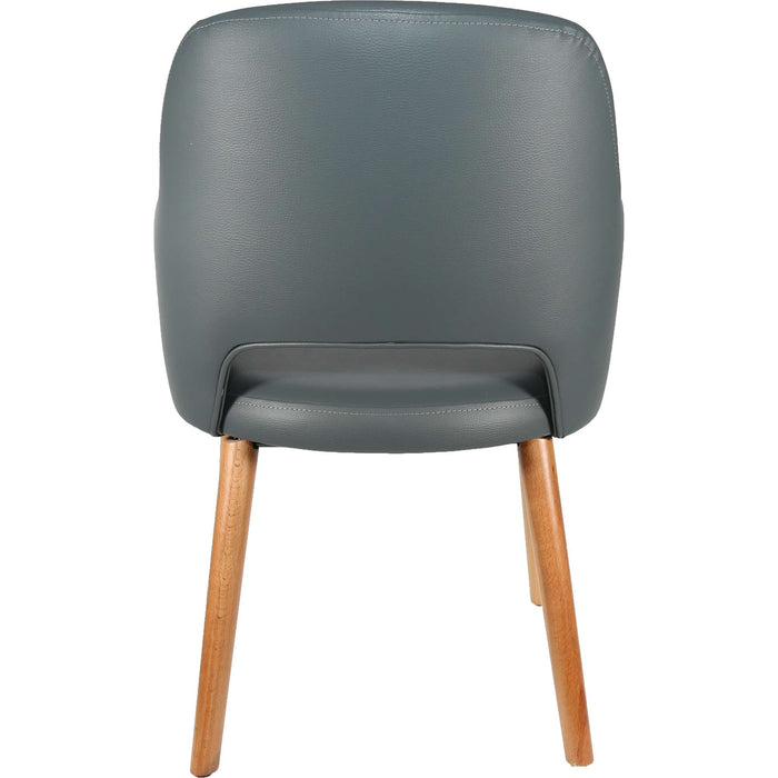 Durafurn Sorbet Chair - Trojan Oak Legs/Anthracite Vinyl