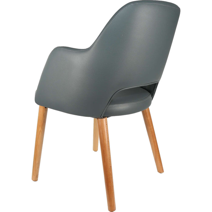 Durafurn Sorbet Chair - Trojan Oak Legs/Anthracite Vinyl
