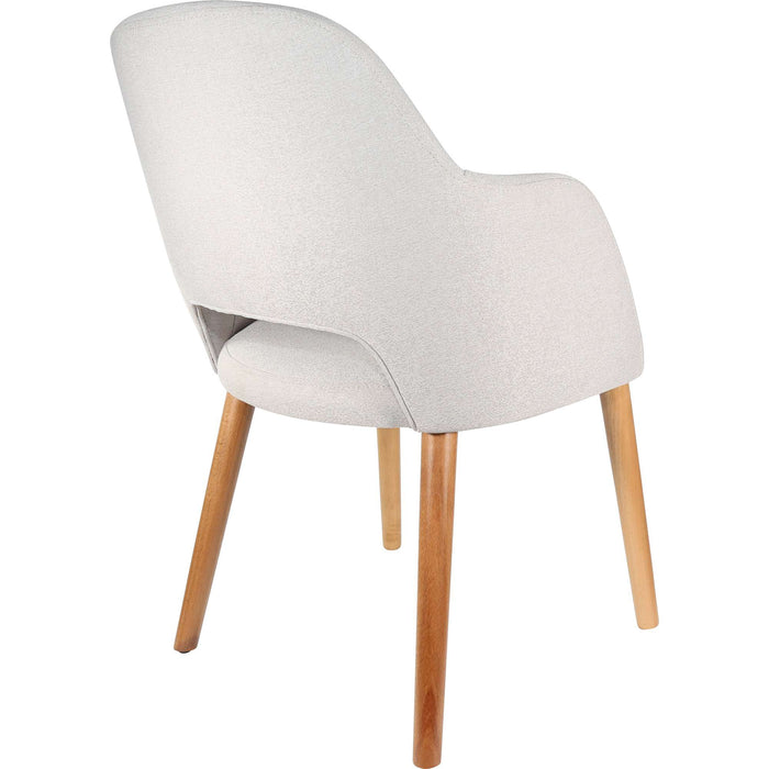 Durafurn Sorbet Chair - Trojan Oak Legs/ Light Grey Woven Fabric