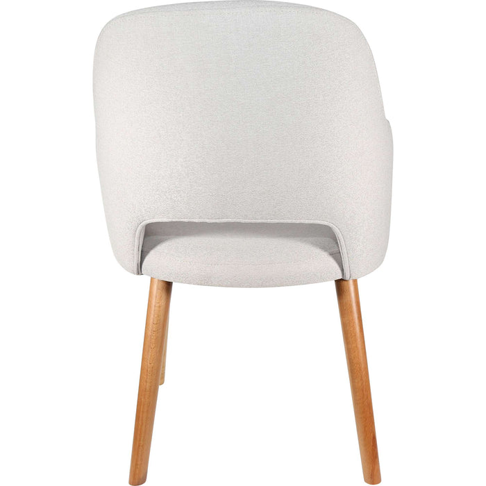 Durafurn Sorbet Chair - Trojan Oak Legs/ Light Grey Woven Fabric