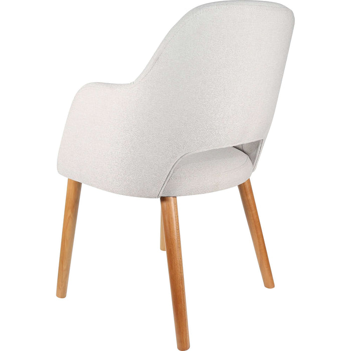 Durafurn Sorbet Chair - Trojan Oak Legs/ Light Grey Woven Fabric