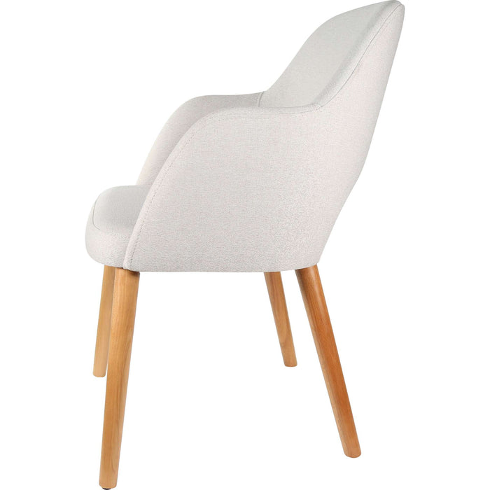 Durafurn Sorbet Chair - Trojan Oak Legs/ Light Grey Woven Fabric