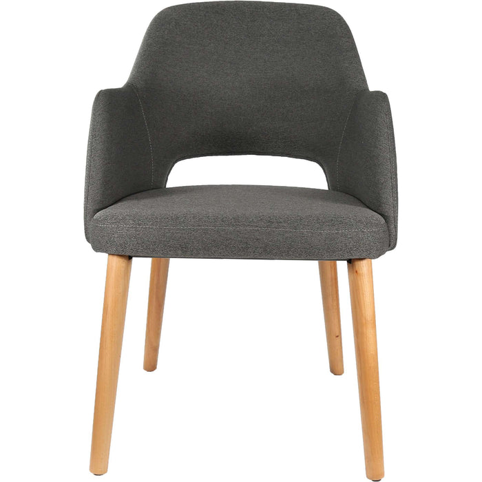 Durafurn Sorbet Chair - Trojan Oak Legs/Anthracite Woven Fabric