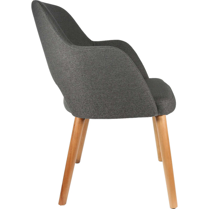 Durafurn Sorbet Chair - Trojan Oak Legs/Anthracite Woven Fabric