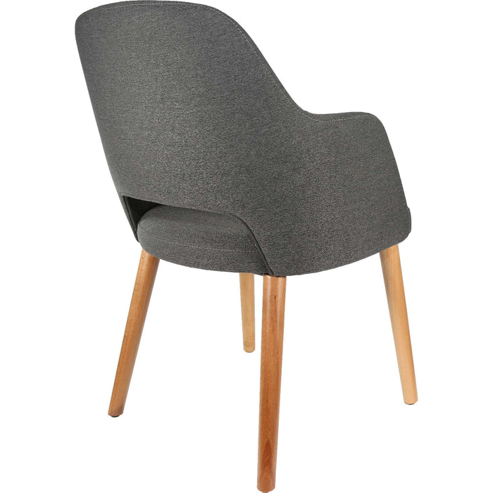 Durafurn Sorbet Chair - Trojan Oak Legs/Anthracite Woven Fabric