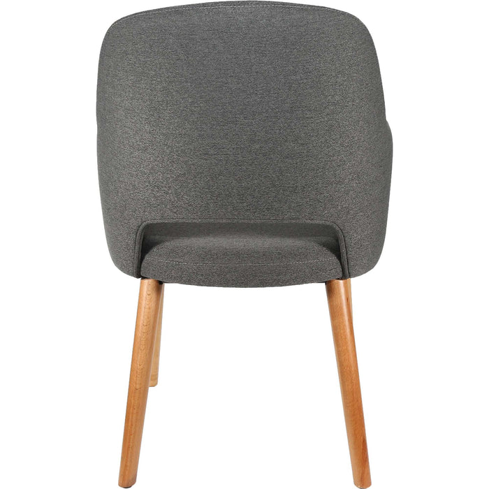 Durafurn Sorbet Chair - Trojan Oak Legs/Anthracite Woven Fabric