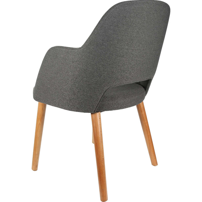 Durafurn Sorbet Chair - Trojan Oak Legs/Anthracite Woven Fabric