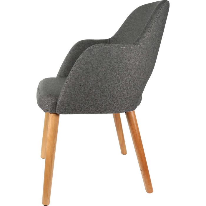 Durafurn Sorbet Chair - Trojan Oak Legs/Anthracite Woven Fabric