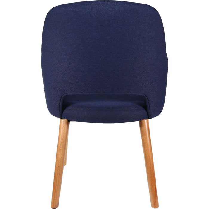 Durafurn Sorbet Chair - Trojan Oak Legs/Navy Woven Fabric
