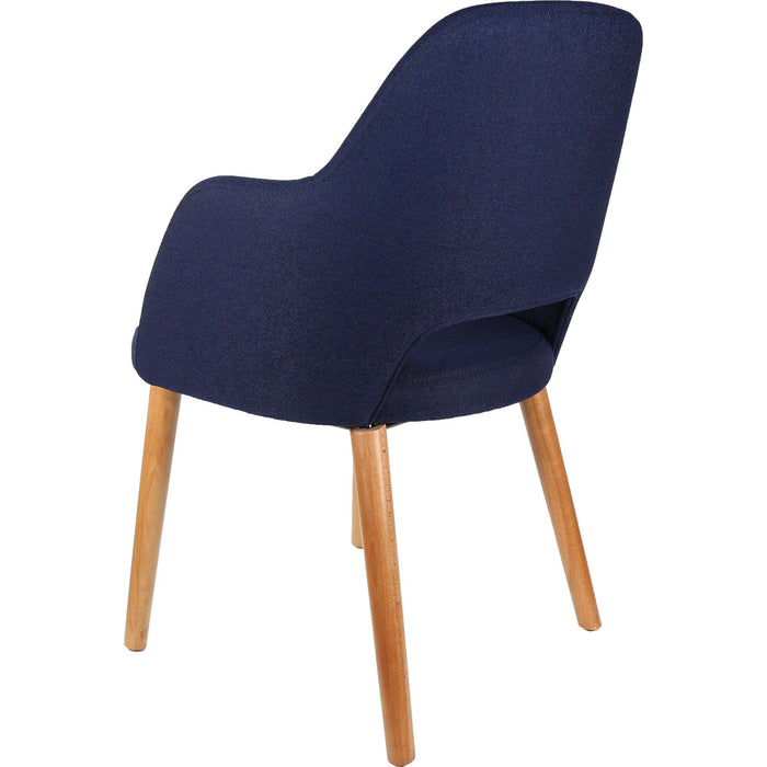 Durafurn Sorbet Chair - Trojan Oak Legs/Navy Woven Fabric