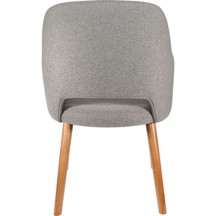 Durafurn Sorbet Chair - Trojan Oak Legs/Taupe Woven Fabric