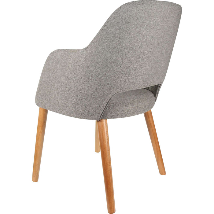 Durafurn Sorbet Chair - Trojan Oak Legs/Taupe Woven Fabric