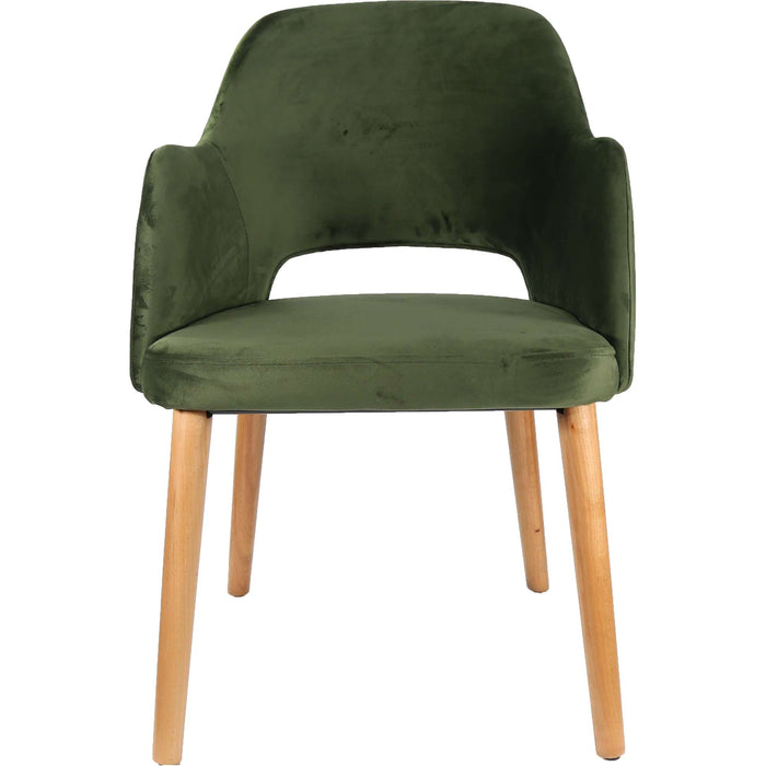 Durafurn Sorbet Chair - Trojan Oak Legs/Avocado Velvet