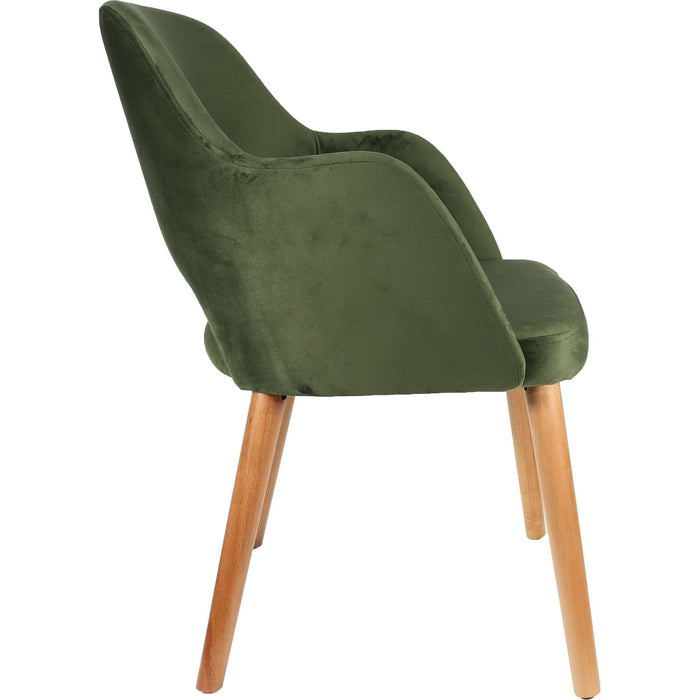 Durafurn Sorbet Chair - Trojan Oak Legs/Avocado Velvet