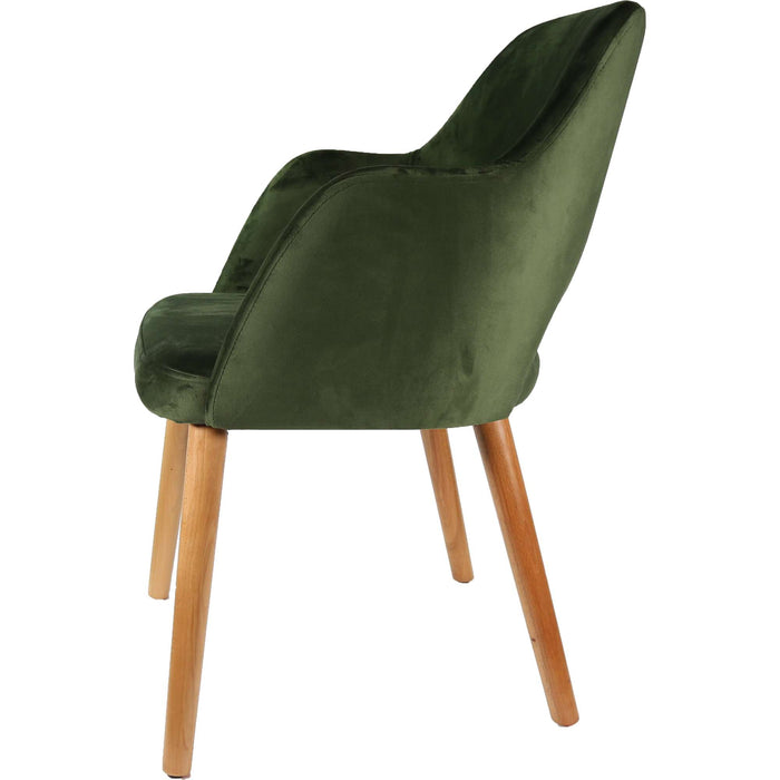 Durafurn Sorbet Chair - Trojan Oak Legs/Avocado Velvet