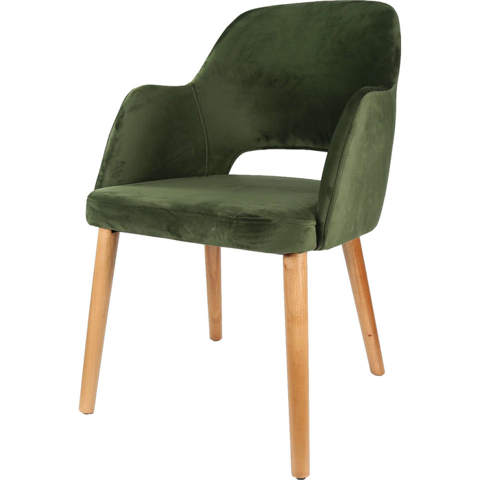 Durafurn Sorbet Chair - Trojan Oak Legs/Avocado Velvet