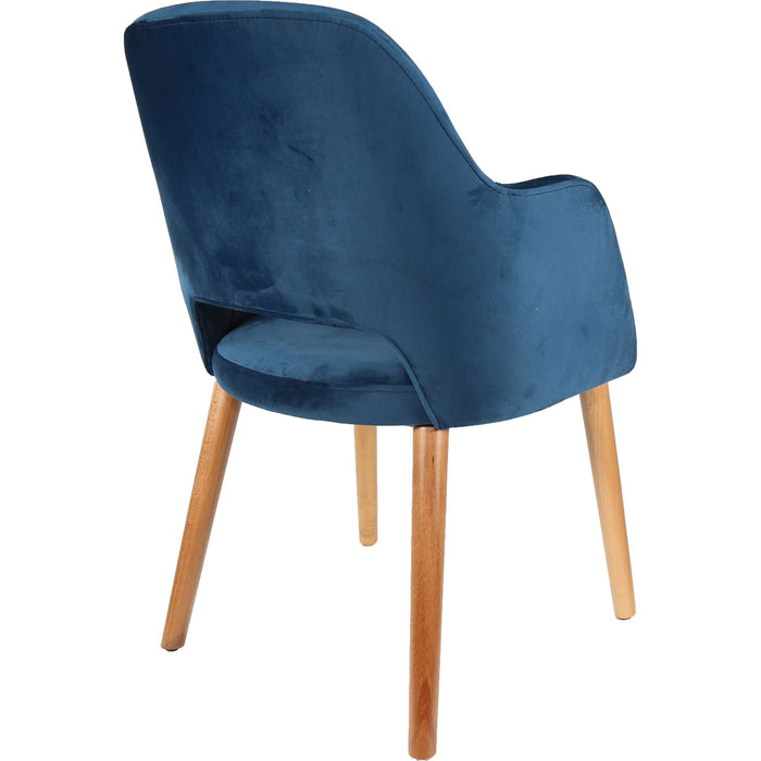 Durafurn Sorbet Chair - Trojan Oak Legs/Denim Velvet