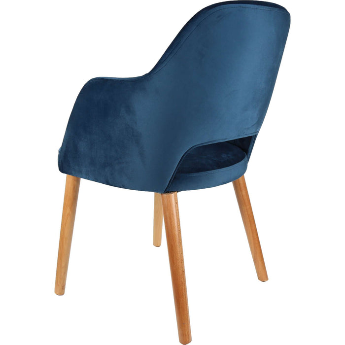 Durafurn Sorbet Chair - Trojan Oak Legs/Denim Velvet