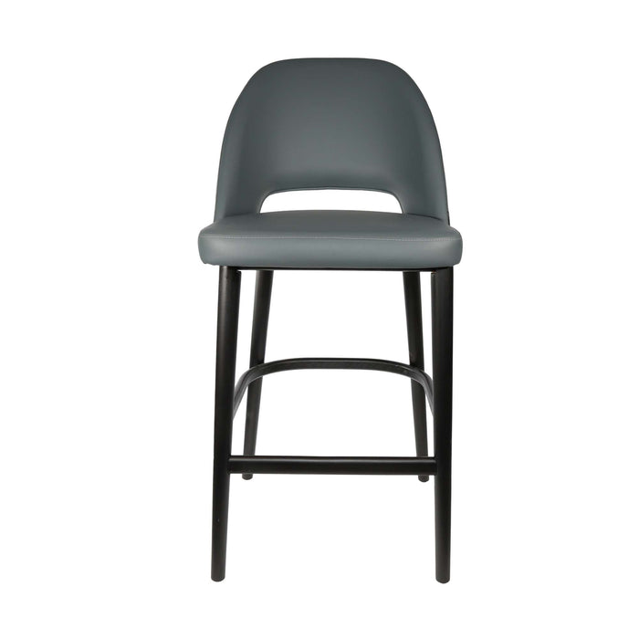 Durafurn Semifreddo Stool - Black Legs/Anthracite Vinyl