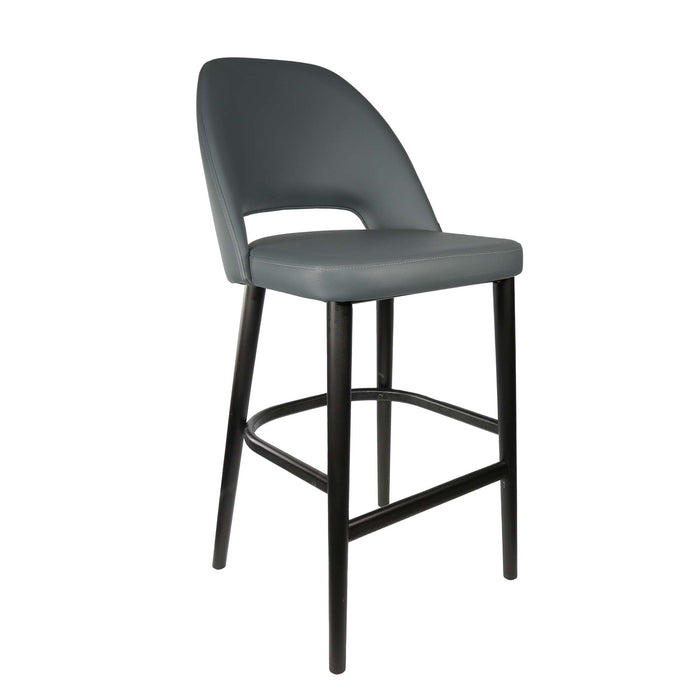 Durafurn Semifreddo Stool - Black Legs/Anthracite Vinyl