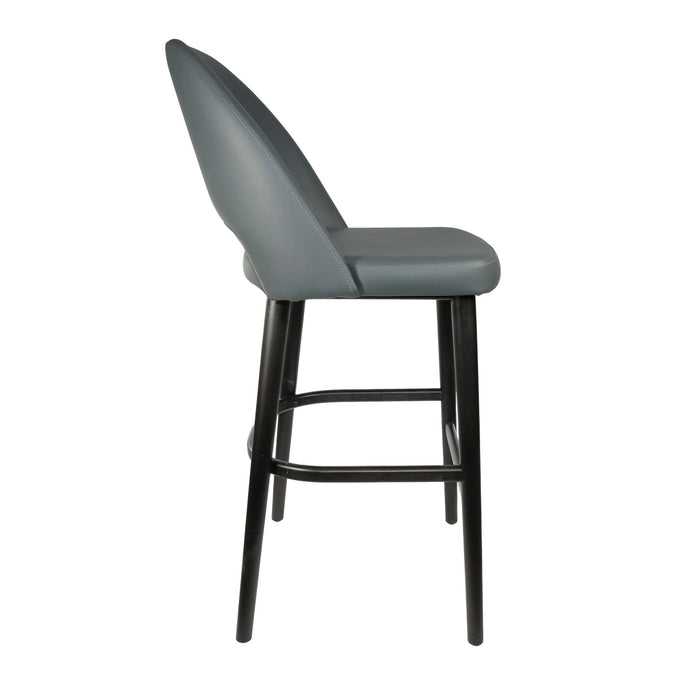 Durafurn Semifreddo Stool - Black Legs/Anthracite Vinyl