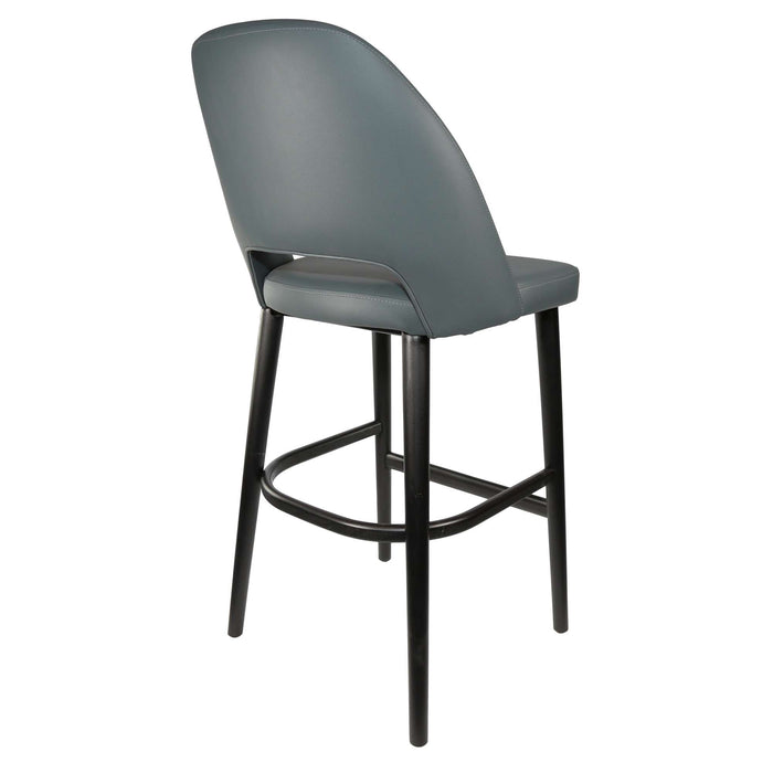 Durafurn Semifreddo Stool - Black Legs/Anthracite Vinyl