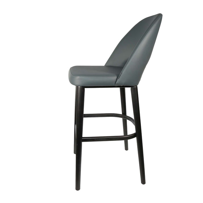 Durafurn Semifreddo Stool - Black Legs/Anthracite Vinyl