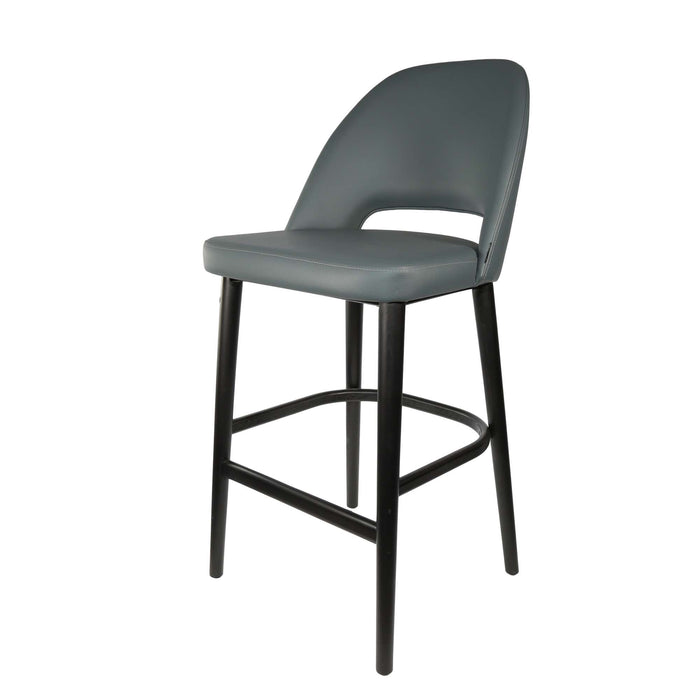 Durafurn Semifreddo Stool - Black Legs/Anthracite Vinyl