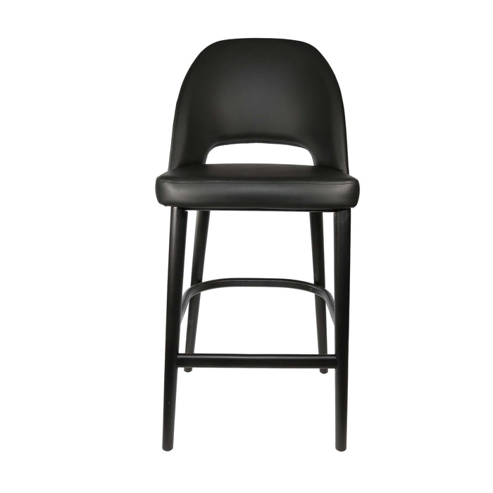 Durafurn Semifreddo Stool - Black Legs/Black Vinyl