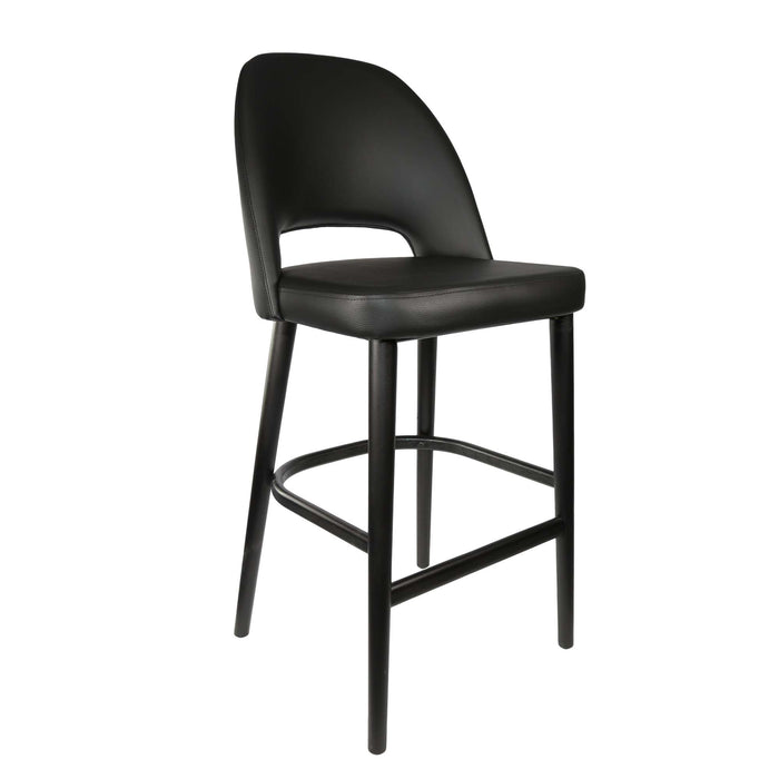 Durafurn Semifreddo Stool - Black Legs/Black Vinyl