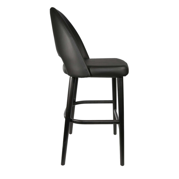 Durafurn Semifreddo Stool - Black Legs/Black Vinyl