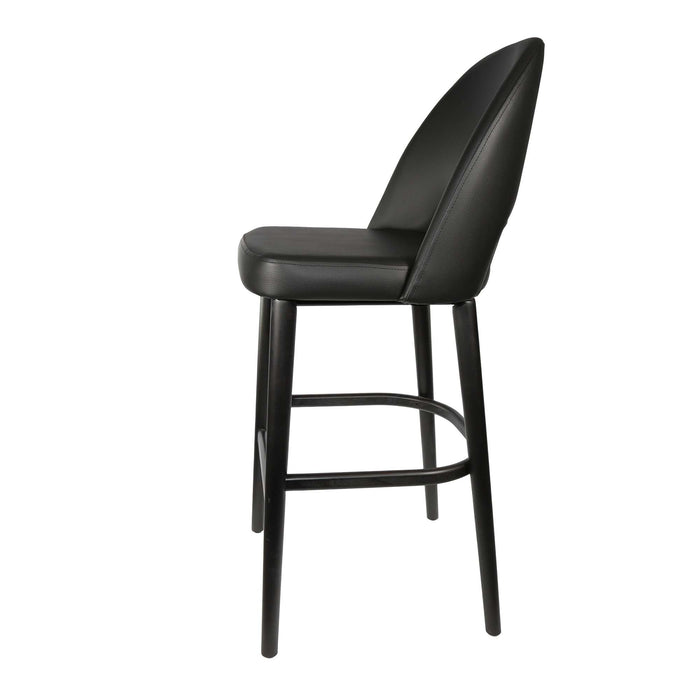 Durafurn Semifreddo Stool - Black Legs/Black Vinyl