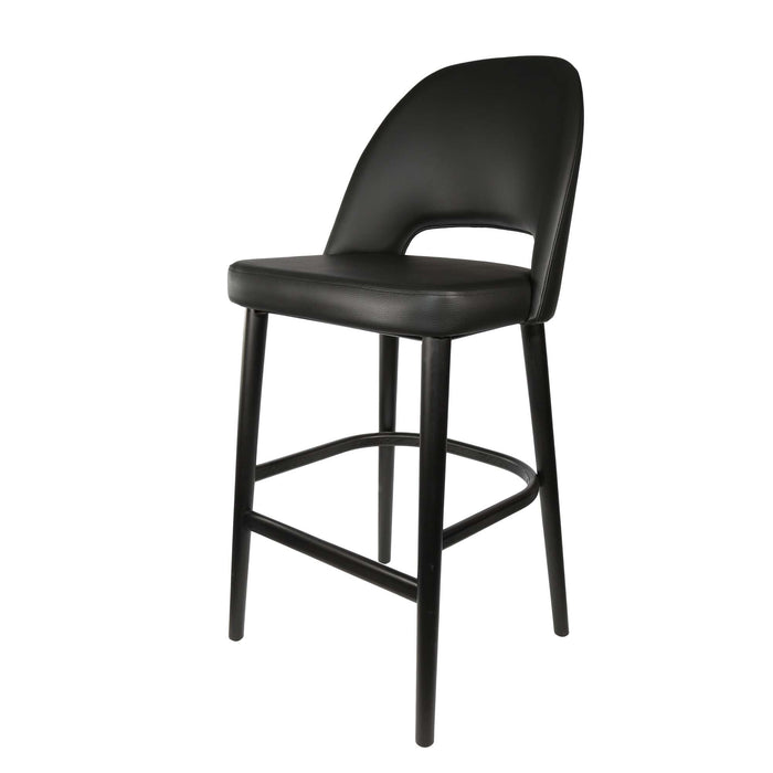 Durafurn Semifreddo Stool - Black Legs/Black Vinyl