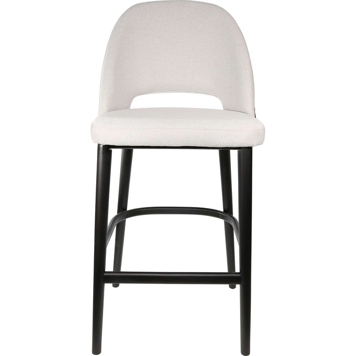 Durafurn Semifreddo Stool - Black Legs/ Light Grey Woven Fabric