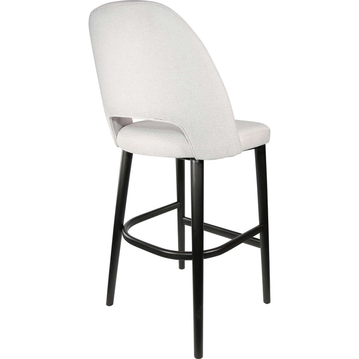 Durafurn Semifreddo Stool - Black Legs/ Light Grey Woven Fabric