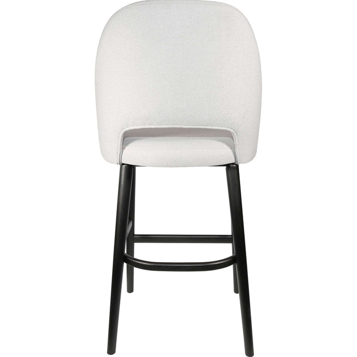 Durafurn Semifreddo Stool - Black Legs/ Light Grey Woven Fabric