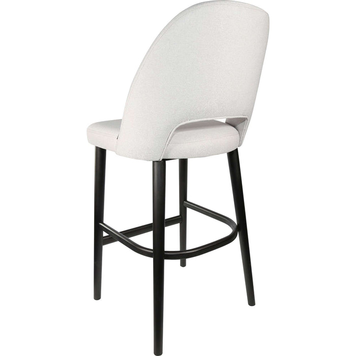 Durafurn Semifreddo Stool - Black Legs/ Light Grey Woven Fabric