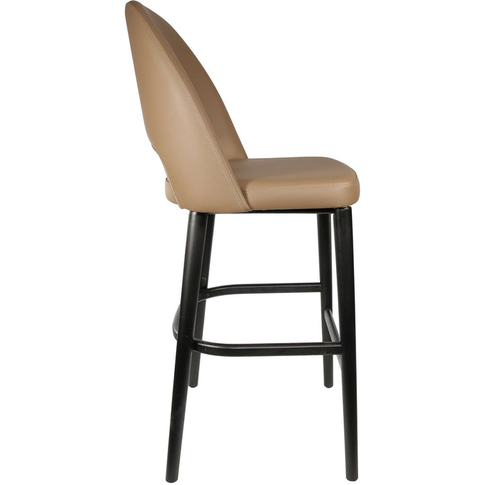 Durafurn Semifreddo Stool - Black Legs/Taupe Vinyl