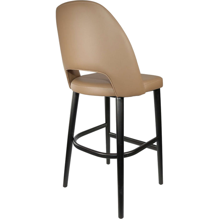 Durafurn Semifreddo Stool - Black Legs/Taupe Vinyl